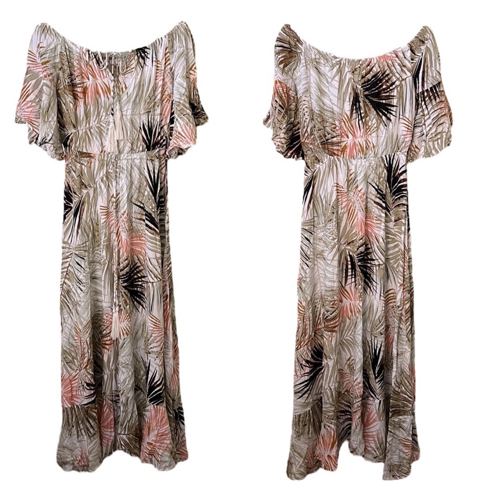 Label Of Love Palm Print Maxi Dress